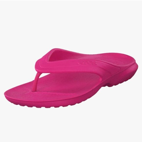 Crocs Girl's Size 1 Pink Classic Flip Flop Sandal - Picture 1 of 10